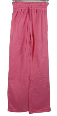 Dámské neonově růžové široké tepláky 