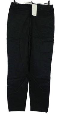 Nové - Dámské černé plátěné chino kalhoty Reserved 