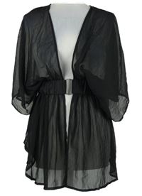 Dámská černá žoržetová plážová tunika H&M