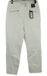 Nové - Dámské bílé slim kotníkové kalhoty M&S