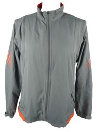 Dámská šedo-červená šusťáková sportovní bunda Crane 
