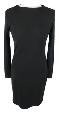 Dámské černé šaty s volnými zády H&M