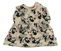 Smetanové teplákové šaty s Minnie Disney