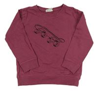 Vínová mikina se skateboardem 