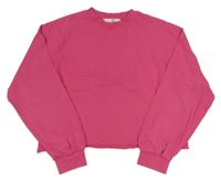 Zářivě růžová crop mikina H&M