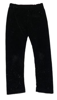 Černé třpytivé sametové legíny Pep&Co