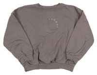 Fialová oversize mikina s výšivkou George