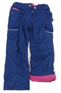 Modré podšité kalhoty s kapsami Kanz