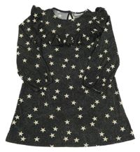 Černé puntíkaté šaty s hvězdami Matalan