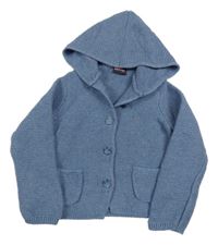 Modrý propínací svetr s kapucí Tchibo