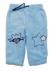 Světlemodré chlupaté domácí kalhoty s mývalem Ergee