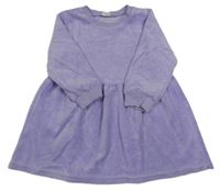 Fialové sametové šaty H&M