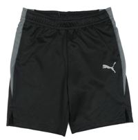 Černo-šedé sportovní kraťasy Puma