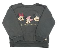 Tmavošedá crop mikina s Minnie Primark