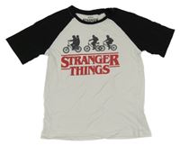 Bílo-černé tričko Stranger Things 