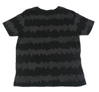 Černo-tmavošedé vzorované tričko Primark