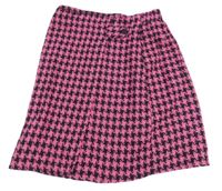 Růžovo-černá vzorovaná sukně Primark