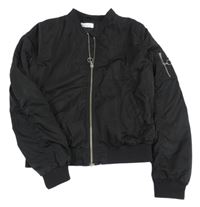 Černý šusťákový jarní crop bomber H&M