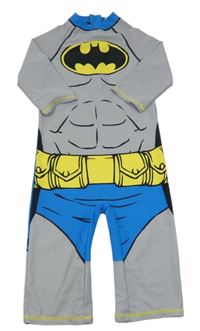 Šedo-modrý UV overal s Batmanem George