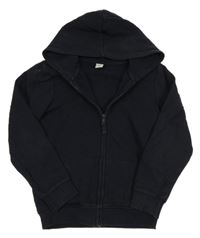 Černá propínací mikina s kapucí Tu