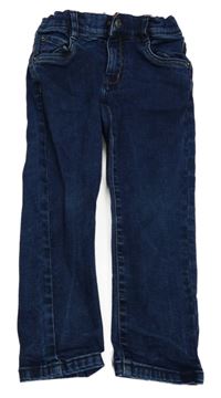 Tmavomodré rifle s výšivkou