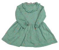 Zelené květované teplákové šaty M&S