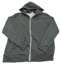 Tmavošedá propínací mikina s kapucí H&M