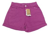 Nové - Purpurové riflové kraťasy