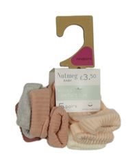 Nové - 5pack žebrované ponožky Nutmeg