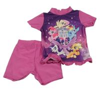 2set - Růžovo-fialové UV tričko + kraťasy - My little Pony 