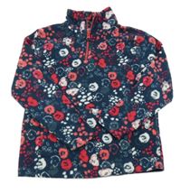 Tmavomodro-růžová květovaná fleecová funkční mikina Dare 2B