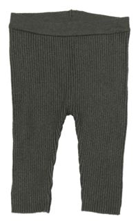 Tmavošedé pletené žebrované kamaše F&F