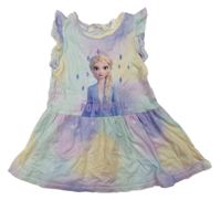 Lila-žluto-světlemodré šaty s Elsou H&M