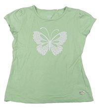 Světlezelené tričko s motýlkem Topolino
