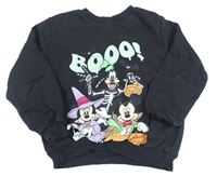 Tmavošedá mikina s Mickeym a Minnie zn. H&M