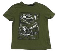 Khaki tričko s dinosaury F&F