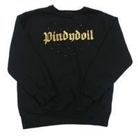 Černá mikina s nápisem zn. Pindydoll