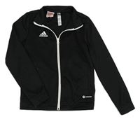 Černá propínací sportovní mikina s logem Adidas