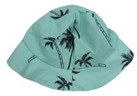 Mátový šusťákový klobouk s palmami