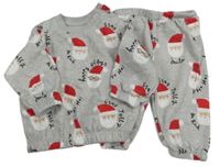 2set - Šedá melírovaná mikina se Santy + tepláky F&F