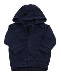 Tmavomodrá propínací mikina s kapucí George 