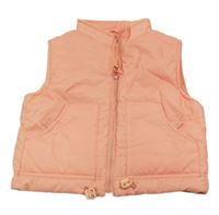 Růžová šusťáková zateplená vesta 