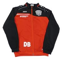 Červeno-černá sportovní propínací mikina s logy Jako 