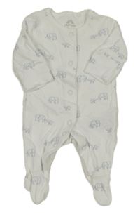 Bílý overal se slony Next