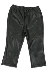 Černé koženkové kalhoty 