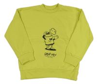 Citronová mikina s plechovkou Sinsay