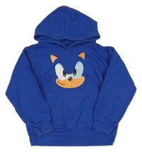 Kobaltově modrá mikina se Sonicem a kapucí Awdis