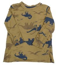 Béžové triko s dinosaury Little kids