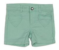 Světlemodré riflové kraťasy se srdíčky H&M