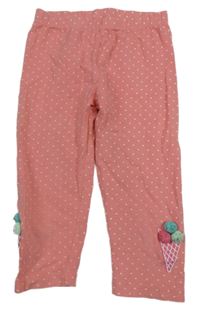 Broskvové carpri legíny se zmrzlinami Topolino